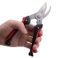 thumbnail image 1 of Professional Carbon Steel Alloy Pruning Shears, Premium Sharp Blade Bypass Shear, Black Red, 1 of 4