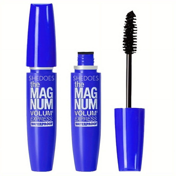 Máscara de pestañas negra 4D Mascara de fibra líquida resistente al agua, alargamiento, rizado y resistente al agua