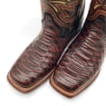 thumbnail image 4 of The Western Shops Men’s Leather Cowboy Boot Square Toe Embossed Python Print, 4 of 7