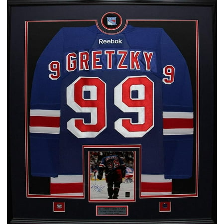 Wayne Gretzky New York Rangers Deluxe Framed Autographed Blue CCM Repl –  GameRoomPlaza