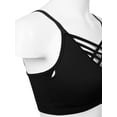 thumbnail image 5 of MixMatchy Women's Front Triple Crisscross Seamless Removable Pad Bralette, 5 of 5