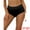Black, variant on Women's Cotton High-Lace Trim Tummy Full Coverage Brief Panties M Gray