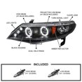 thumbnail image 4 of Spec-D Tuning LED Projector Headlights Black Compatible with 2006-2011 Honda Civic 4 Door Sedan, Left + Right Pair Headlamps Assembly, 4 of 6