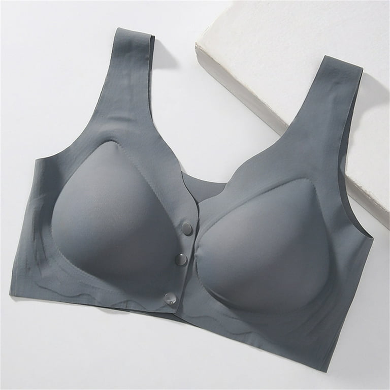 Daisy Bras for Older Women, Women's Wire-Free Front Button Closure