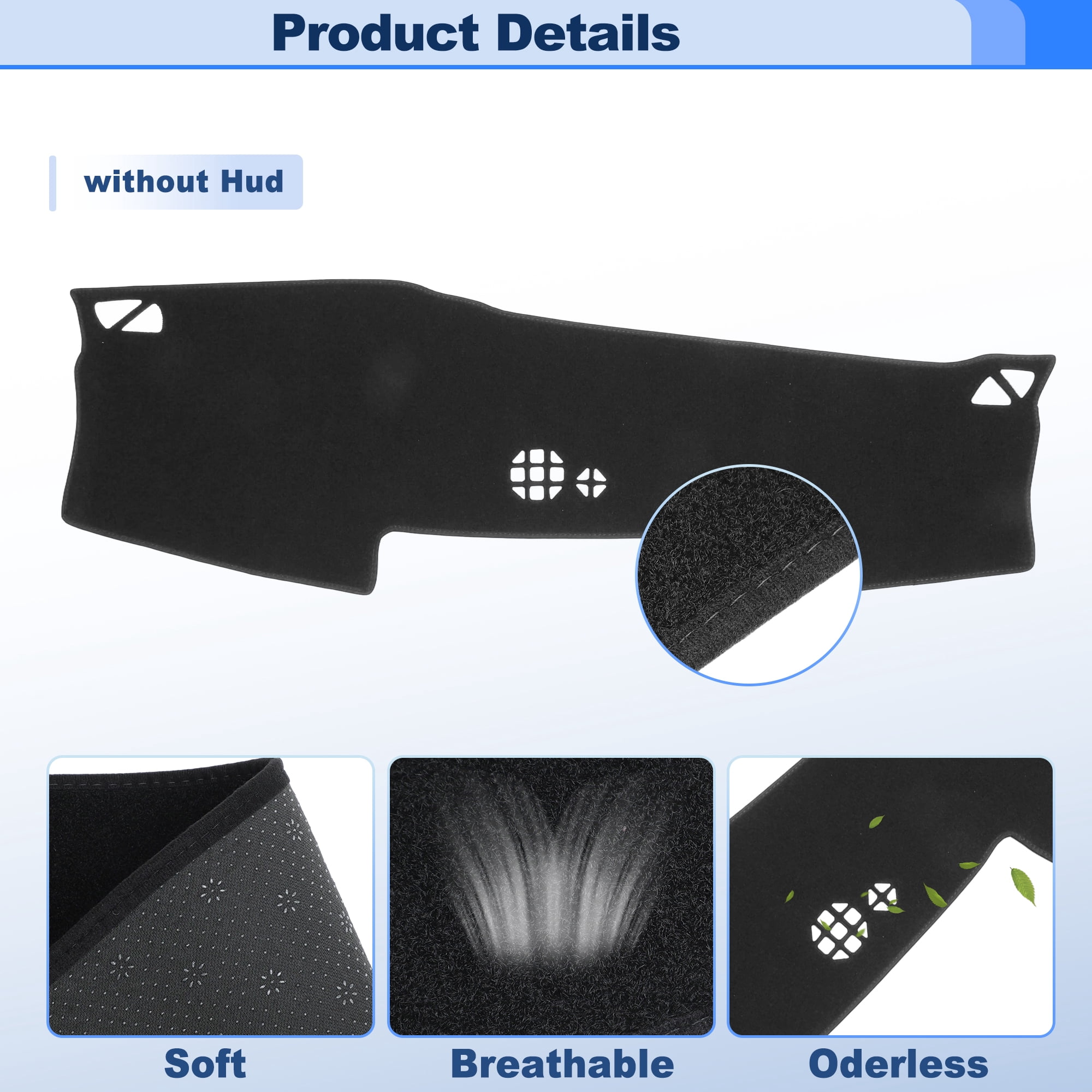 Dashboard Cover for Kia Sportage 2025 2026 without Hud Interior Dash Cover Mat Pad Carpet Non-Slip Dashboard Protector Sunshine UV & Heat Resistant Black