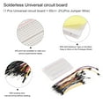 thumbnail image 2 of Uxcell Breadboards Kit 400 Point Solderless Breadboards with 65pcs Jumper Wire 1 set, 2 of 5
