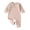 Beige, variant on Baby Boy Girl Romper Henley Long Sleeve Onesies Bottom Snap Outfits 0-18 Months (Yellow,0-3 Months)