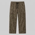 thumbnail image 4 of Men's Cargo Pants with Pockets Drawstring Long Trousers Relaxed Fit Stretch Work Pants, 4 of 5