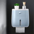 thumbnail image 4 of Strong Adhesive Toilet Paper Holder, No Drilling, Bath Fixtures, 3M Self Adhesive, with Waterproof and Dustproof (Blue), 4 of 4