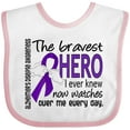 thumbnail image 3 of Inktastic Alzheimer's Disease Bravest Hero I Ever Knew 1 Boys or Girls Baby Bib, 3 of 4