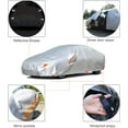 thumbnail image 5 of Full Car Protection Cover Waterproof Sun UV Snow Dust Rain Resistant for Sedans, 5 of 8