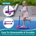 thumbnail image 7 of GOTRAX KS1 Kids Kick Scooter, Toddler Scooter 3 Wheel with LED Lighted, 3 Adjustable Handlebars, Suitable for Boys and Girls Ages 2~8 Children and Max Load 100 lbs, Pink, 7 of 7