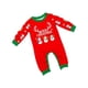 thumbnail image 5 of Elegante conjunto familiar a juego con estampado de astas de muñeco de nieve navideño en rojo, 5 of 5