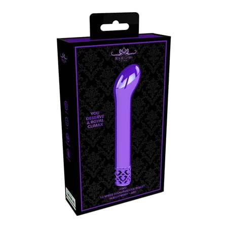 Shots Gemmes Royales Bijou Rechargeable Balle Vibrante Incurvée en ABS Violet