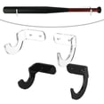 thumbnail image 4 of 2 Pair Clear Black Acrylic Baseball Bat Rack Display Shelf Holder Wall Mount Baseball Bat Rack Horizontal Display Black, 4 of 9