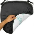 thumbnail image 6 of Turquoise Chair Seating Cushion Set of 2, Swirling Flowers Branches Fresh Botanical Curvy Ornamental Lines Springtime Art, Seat Pads for Office with Anti-slip Backing, 16"x16", Turquoise, by Ambesonne, 6 of 7