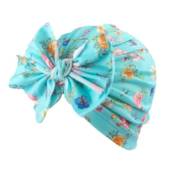 Generic Baby Girls Hats Caps Children's Classic Babys Floral Hat Cap Beanie Ruffle Bowknot Headband Headwear Accessories Unisex Durable(,D)