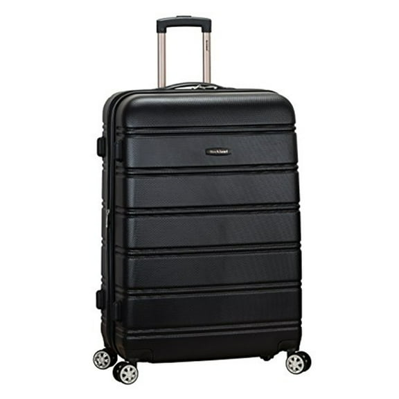 Rockland 12.00" Adult Hardside Spinner Expandable Luggage, Black