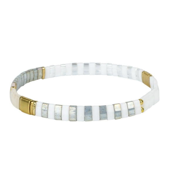 KELITCH Stretch Bracelets Miyuki Tila Beads Bracelets Colorful Friendship Bracelets for Women (10A)