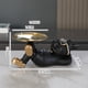 thumbnail image 3 of Estatua de con bandeja, adorno para perro con bandeja, figura de perro ligera de escritorio con bandeja para comedor, cafetería, vacaciones, Negro Soledad Estatua de resina con bandeja, 3 of 10