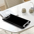 thumbnail image 1 of Bandeja rectangular para servir, bandeja de almacenamiento de joyas, plato para servir, bandeja acrílica para sala de estar, cosméticos, accesorios Negro L, 1 of 8