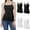 Black & White, variant on Essential Black and White Fitted Cami Camisole Spaghetti & Noodle Tank Top Shirt for Women 4 Pack