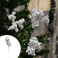 thumbnail image 2 of Beautynvta Christmas Silver Glitter Berries Stems for Christmas Tree Decoration, 8.6'' Artificial Christmas Berry Picks for DIY Crafts Wreath Garland Xmas Tree Topper Decor, 2 of 6