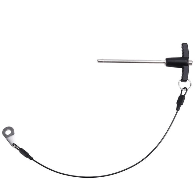 T Handle Quick Release Pin 0.2 Inch Diameter ,Stainless Steel Locking Pin with Push Button Lanyard Cable