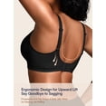 thumbnail image 3 of Sujetador inalámbrico Jelly Bra Cuteio para mujer con cobertura total negro XL, 3 of 5