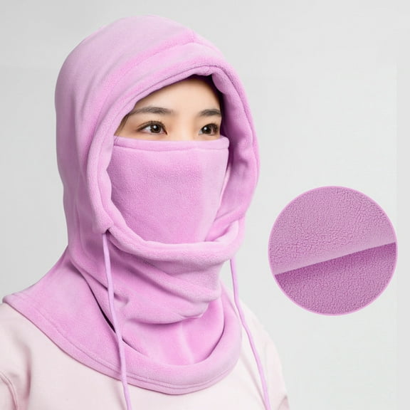 3-in-1 Windproof Riding Balaclava Hat Unisex Winter Plush Neck Scarf With Face Mask Outdoor Sport Motorcycle Cycling Warm Cap