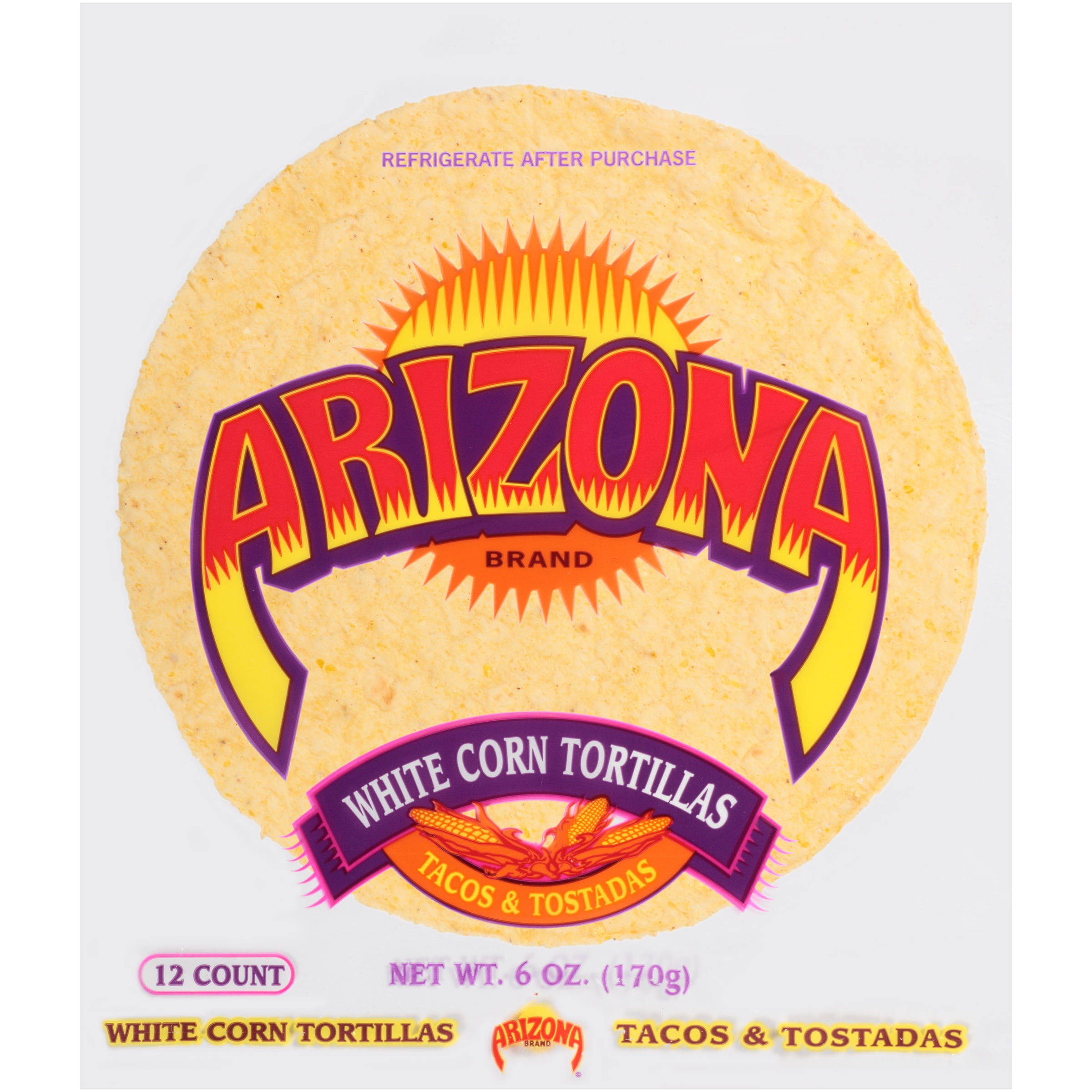 Arizona Brand White Corn Tortillas 6 Oz Package