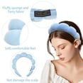 thumbnail image 2 of DADHOT Spa Headbands for Washing Face or Facial, Headbands for Women - Puffy Makeup Headbands for Face Washing, Mask, Skin Treatment (Blue), 2 of 7