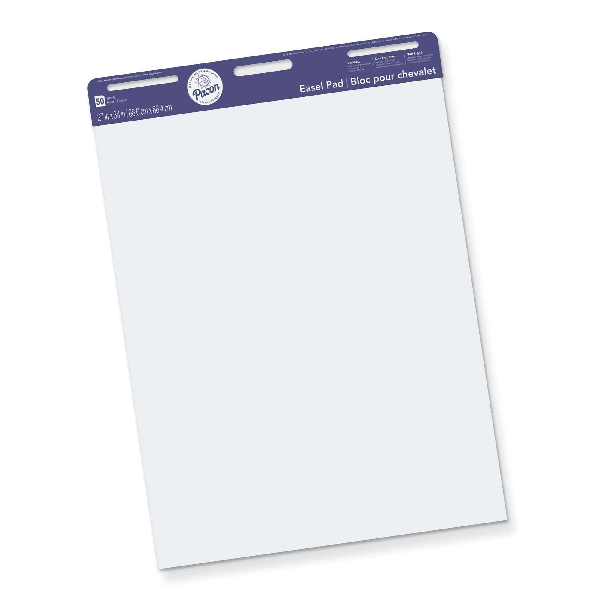 Easel Pad, Unruled, 27' x 34', White