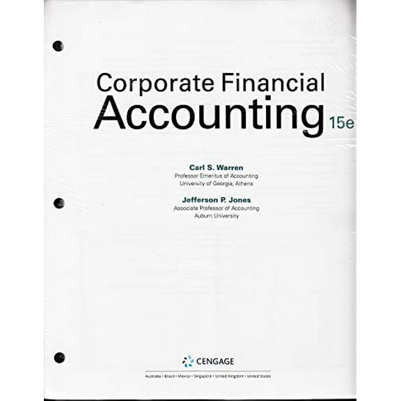 Pre-Owned Corporate Financial Accounting 15th Edition Paperback