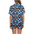 thumbnail image 5 of SwiftWear Women's Halloween Pajamas Set Collared Button Down Sleepwear Cute Pjs 2Piecec Lounge Shorts Set Soft Homewear, 5 of 8