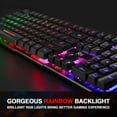 thumbnail image 4 of RK100+ Multiple Color Rainbow LED Backlit Large Size USB Wired Mechanical Feeling Multimedia PC Gaming Keyboard,Office Keyboard for Working or Primer Gaming,Office Device, 4 of 4