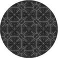thumbnail image 1 of Ahgly Company Machine Washable Indoor Round Transitional Midnight Gray Area Rugs, 7' Round, 1 of 7