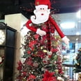 thumbnail image 4 of Christmas Tree Topper with Santa Decoration Fabric Christmas Tree Topper Christmas Tree Hat Christmas Tree Topper Christmas Tree Topper for Christmas, 4 of 5