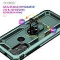 thumbnail image 5 of Jiahe Cover For Motorola Moto G Power 2022,Armor Shockproof TPU Bumper Case,Degree Rotation Kickstand With Magnetic Car Mount Ring Holder Hard PC Case Cover,6.5 inch,Darkgreen, 5 of 7