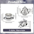 thumbnail image 2 of 48Pcs 2 Styles Teapot Tea Cup Charms Alloy Coffee Mug Charm Afternoon Tea Theme Charms Vintage Tea Kettle Charms for DIY Jewelry Making Bracelet Necklace Earrings Silver DIY, 2 of 9