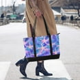 thumbnail image 4 of FORMRS Canvas Laptop Tote Bag for Women with 15.6" Computer Compartments Shoulder Handbag, Pink Starfish Pattern, 4 of 7