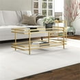 thumbnail image 5 of Evelyn&Zoe Robillard 45" Wide Rectangular Coffee Table in Brass, 5 of 9