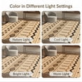 thumbnail image 7 of ODIKA 9'x12' Beige Geometric Espresso Design Washable Area Rug Intricate Inspired Pattern Motif Non-Shedding, Easy Care for Master Suite, California King, Under Bed, 7 of 7