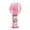 A-Pink, variant on Lightweight Transparent Fan, Battery Powered Handheld Fan, 3 Speed Quiet Pocket Ventilator, 500mAh Rechargeable Device for Makeup and Women
