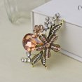 thumbnail image 2 of Flower Brooch Vintage Branch Flower Leaves Brooch pin Imitation Crystal Brooch, 2 of 6