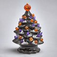 thumbnail image 3 of Lighted Resin Halloween Tree Decoration Battery Powered Tabletop Decor, 3 of 6