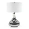 thumbnail image 2 of Evelyn&Zoe Mirabella 25" Modern Glass Table Lamp with White Drum Fabric Shade, 2 of 8