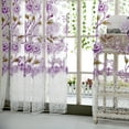 thumbnail image 4 of Ongmies Curtains Clearance Window Panel Curtain Tulle Drape Peony Sheer Voile Fabric 1 Home Decor Home Purple, 4 of 8