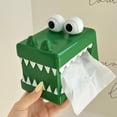thumbnail image 3 of Dispensador de pañuelos con tapa de goma para pañuelos, cocodrilo, 3 of 3
