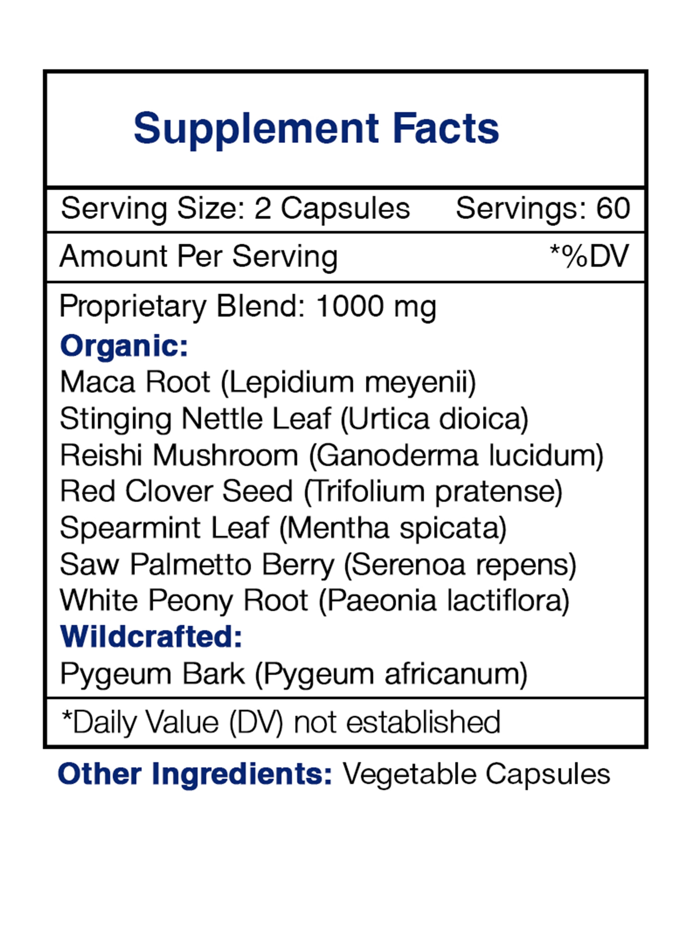 Secrets of the Tribe Prosta Vigor Capsules Dietary Supplement, Natural Herb Blend, Made from Pygeum, Maca, Stinging Nettle, Reishi Mushroom, Red Clover, Spearmint, Saw Palmetto, White Peony 120 Count
